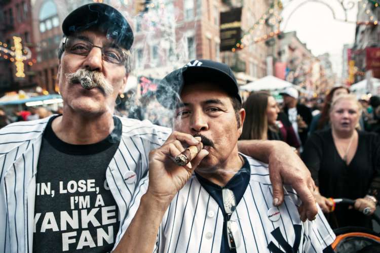 Yankee Fans with Cigars